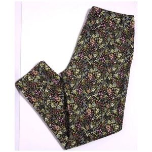 J.Jill Live-In Chino Pants Wildflower Print Sz 4